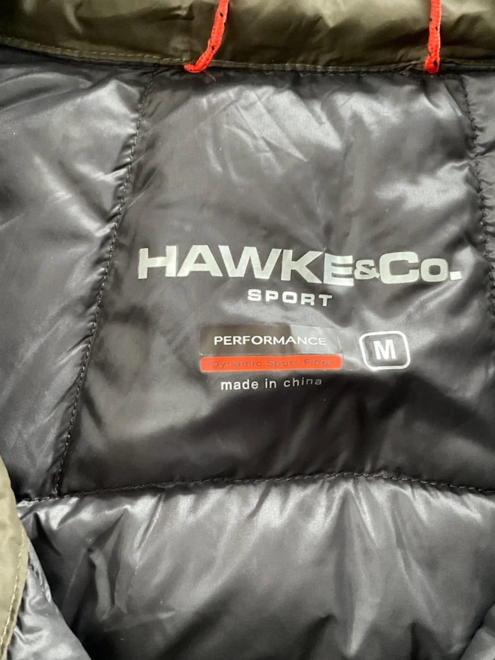Hawke & Co. Sport Mens Packable Down Puffer Vest Sz M Olive Green Gorpcore